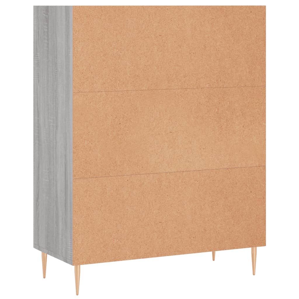 Bibliothèque sonoma gris 69,5x32,5x90 cm bois d'ingénierie - XIOS