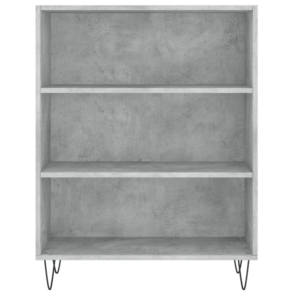 Bibliothèque gris béton 69,5x32,5x90 cm bois d'ingénierie - XIOS