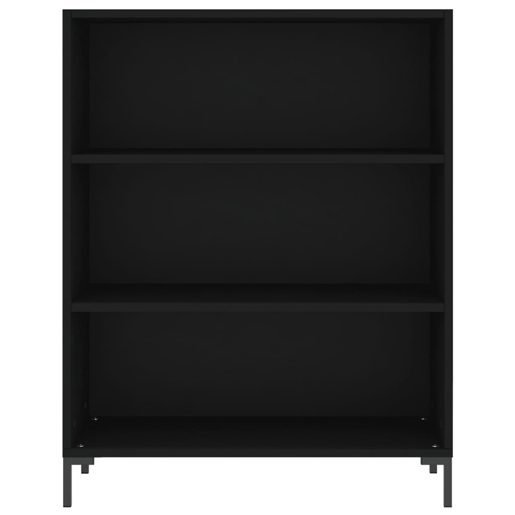 Bibliothèque noir 69,5x32,5x90 cm bois d'ingénierie - XIOS