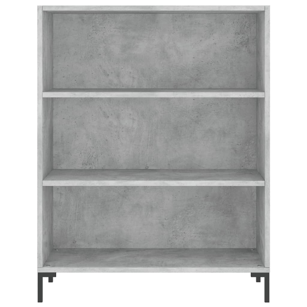 Bibliothèque gris béton 69,5x32,5x90 cm bois d'ingénierie - XIOS
