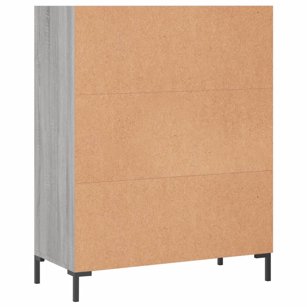 Bibliothèque sonoma gris 69,5x32,5x90 cm bois d'ingénierie - XIOS