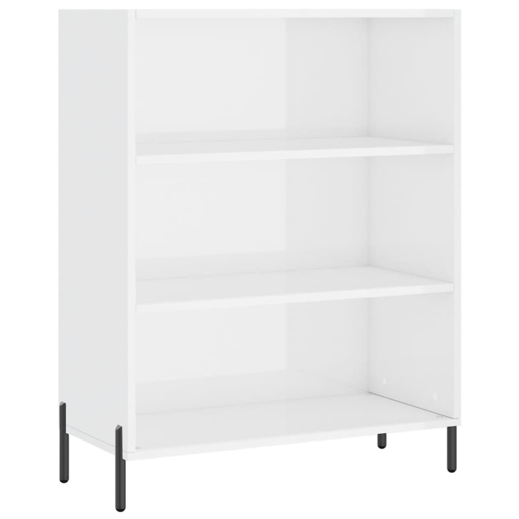 Armoire à étagères blanc brillant 69,5x32,5x90 cm - XIOS