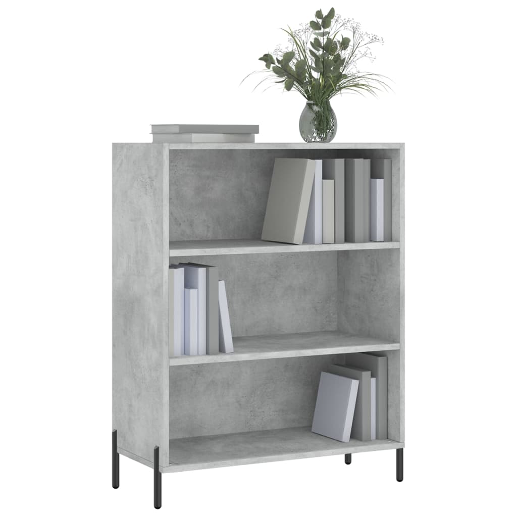Armoire à étagères gris béton 69,5x32,5x90 cm bois d'ingénierie - XIOS