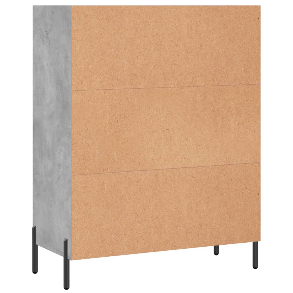 Armoire à étagères gris béton 69,5x32,5x90 cm bois d'ingénierie - XIOS