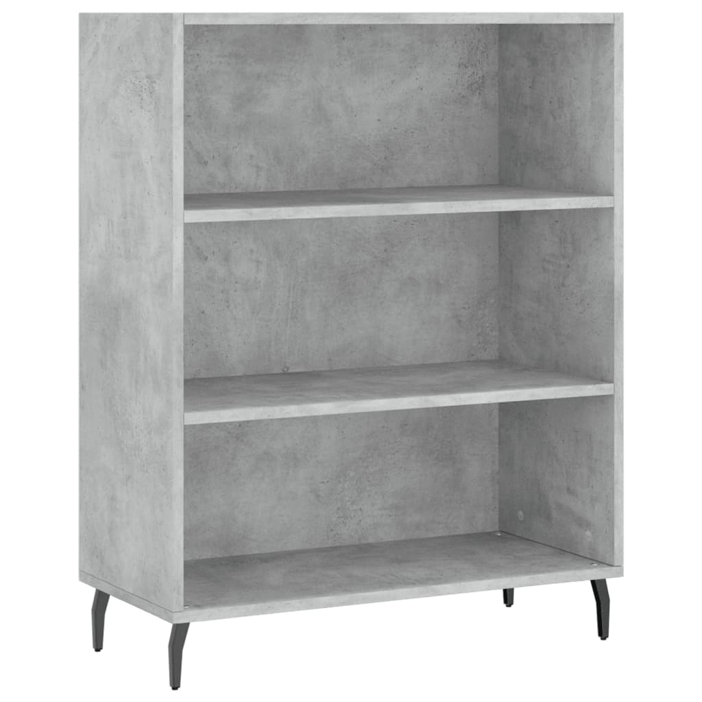 Armoire à étagères gris béton 69,5x32,5x90 cm bois d'ingénierie - XIOS