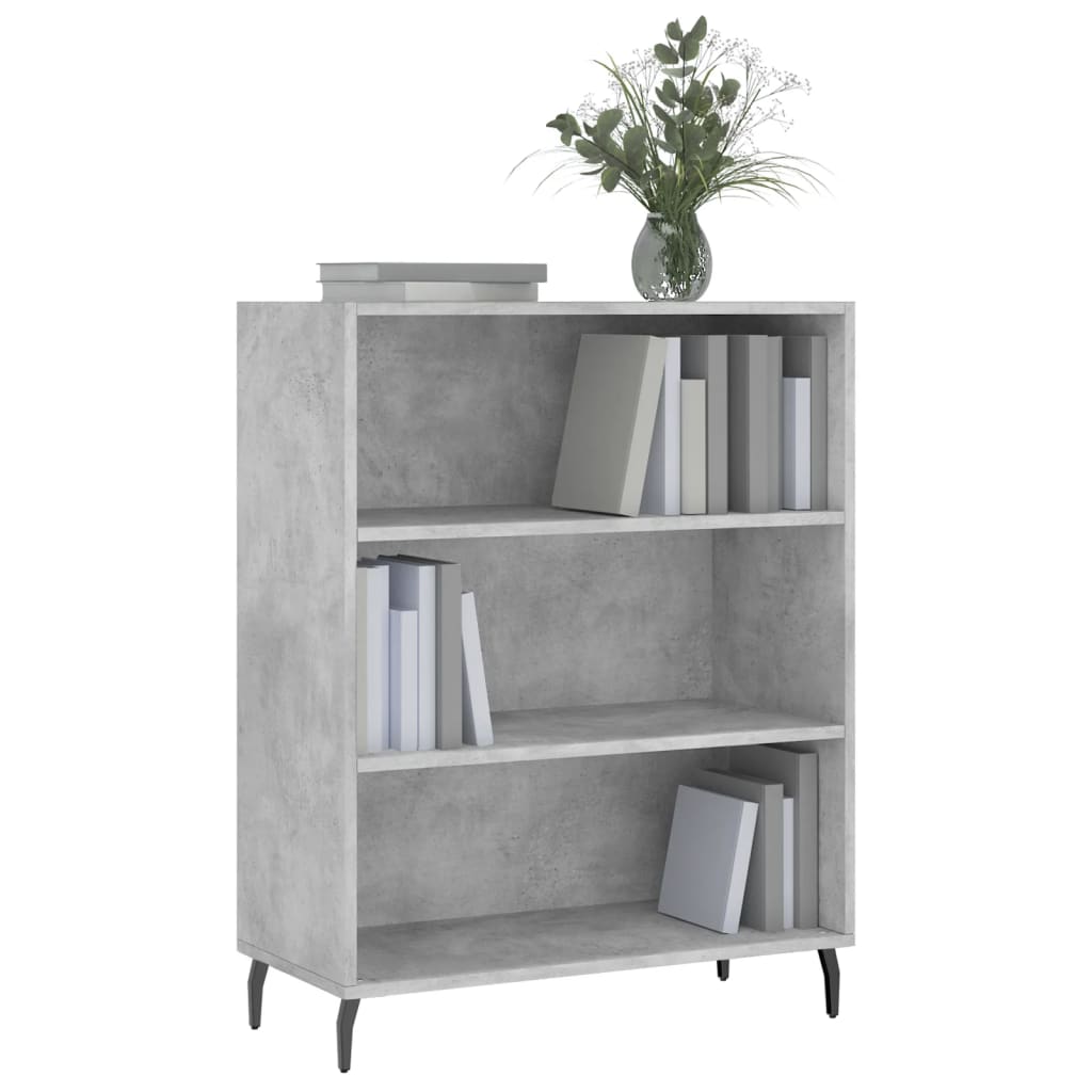 Armoire à étagères gris béton 69,5x32,5x90 cm bois d'ingénierie - XIOS