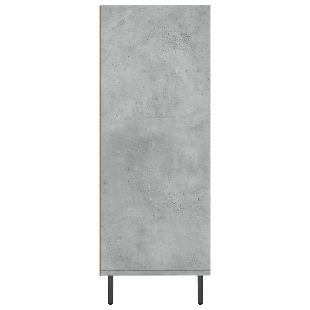 Armoire à étagères gris béton 69,5x32,5x90 cm bois d'ingénierie - XIOS