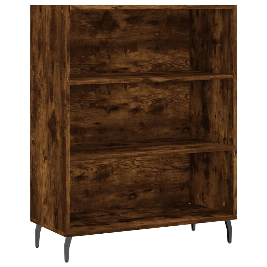 Armoire à étagères chêne fumé 69,5x32,5x90 cm bois d'ingénierie - XIOS