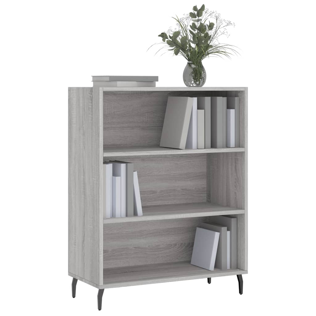 Armoire à étagères sonoma gris 69,5x32,5x90cm bois d'ingénierie - XIOS