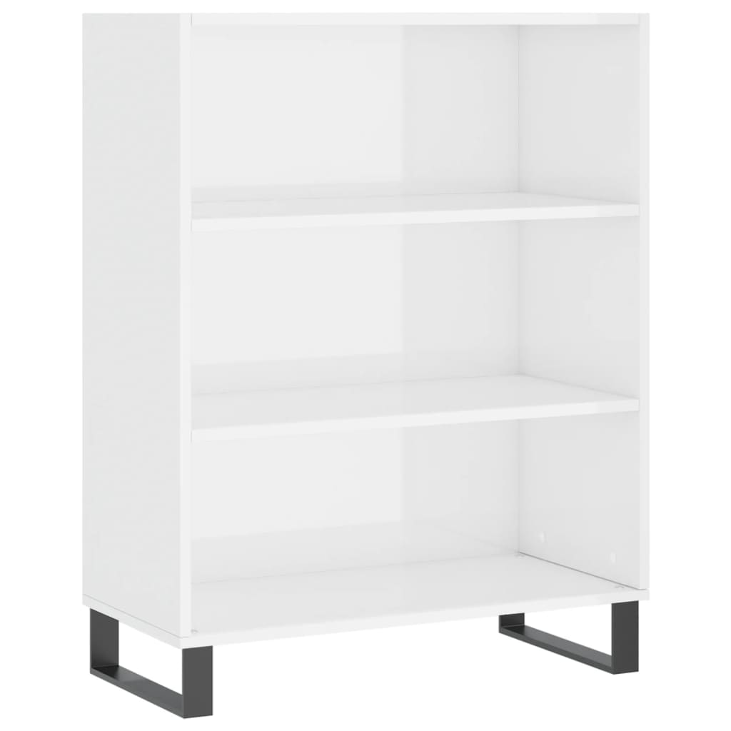 Armoire à étagères blanc brillant 69,5x32,5x90 cm - XIOS