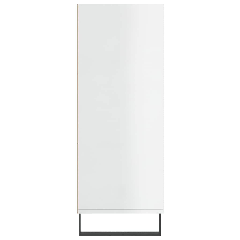 Armoire à étagères blanc brillant 69,5x32,5x90 cm - XIOS