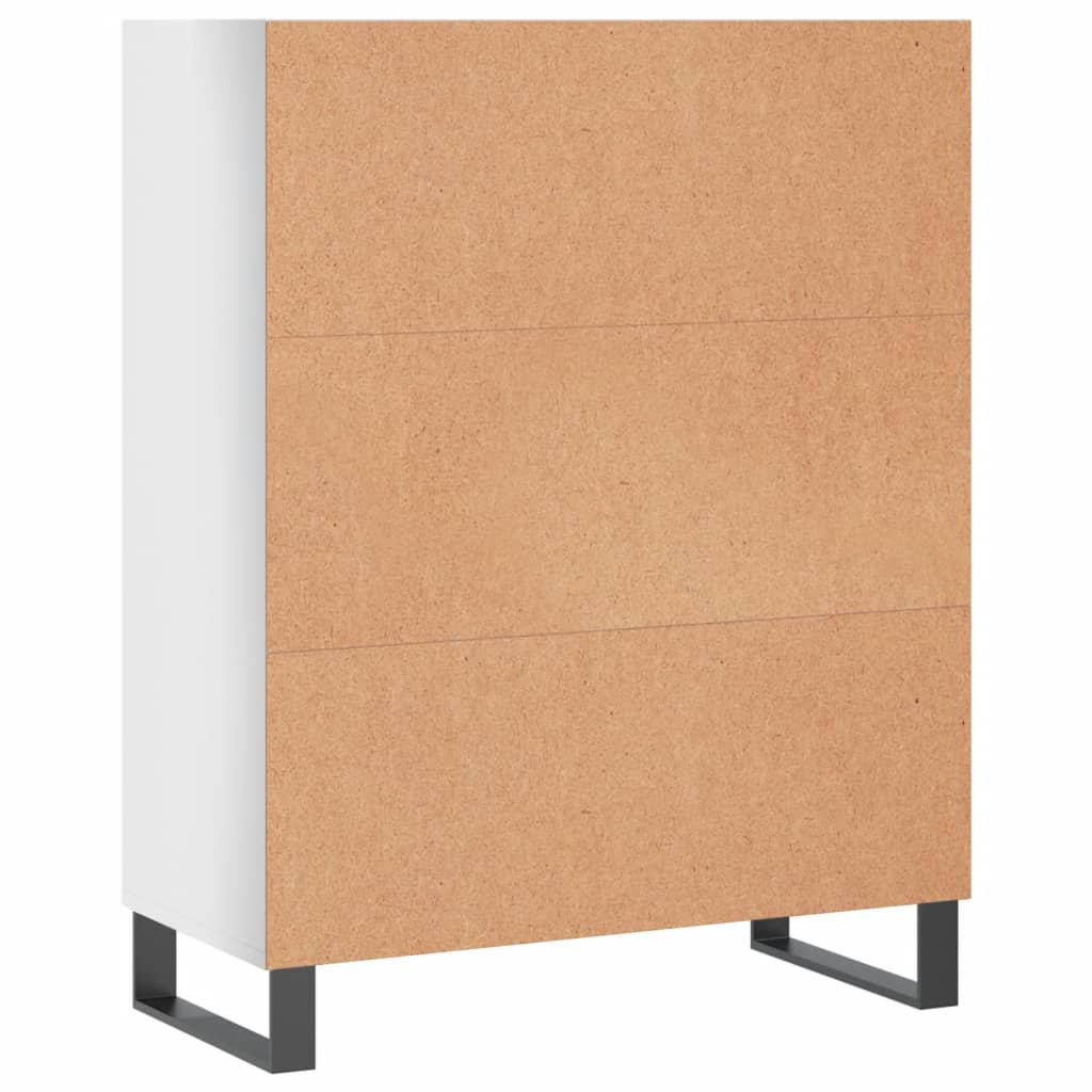 Armoire à étagères blanc brillant 69,5x32,5x90 cm - XIOS