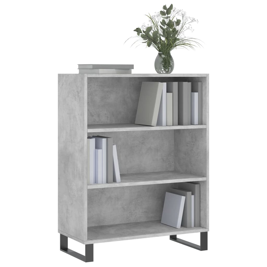 Armoire à étagères gris béton 69,5x32,5x90 cm bois d'ingénierie - XIOS