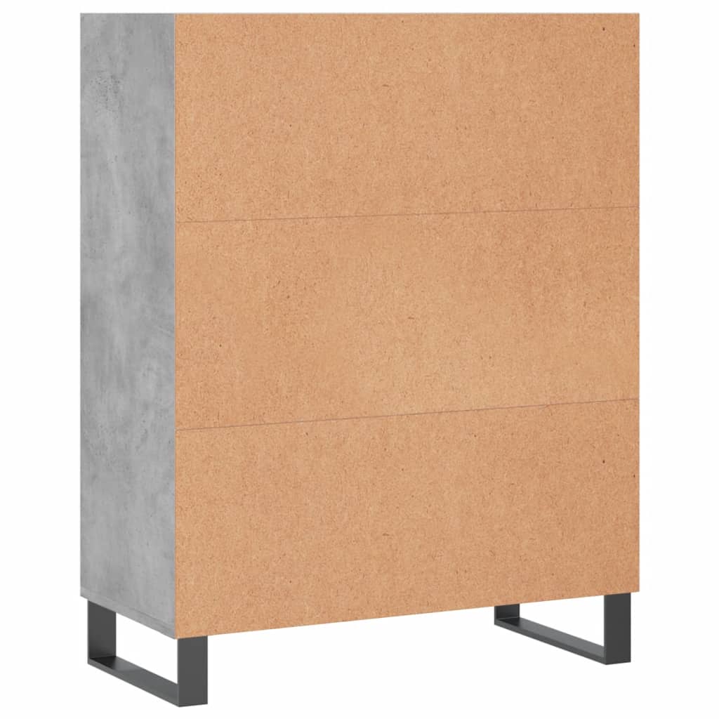 Armoire à étagères gris béton 69,5x32,5x90 cm bois d'ingénierie - XIOS
