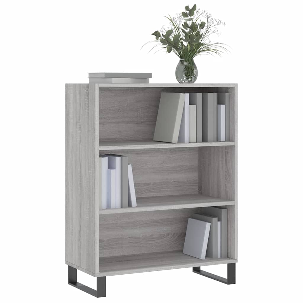 Armoire à étagères sonoma gris 69,5x32,5x90cm bois d'ingénierie - XIOS