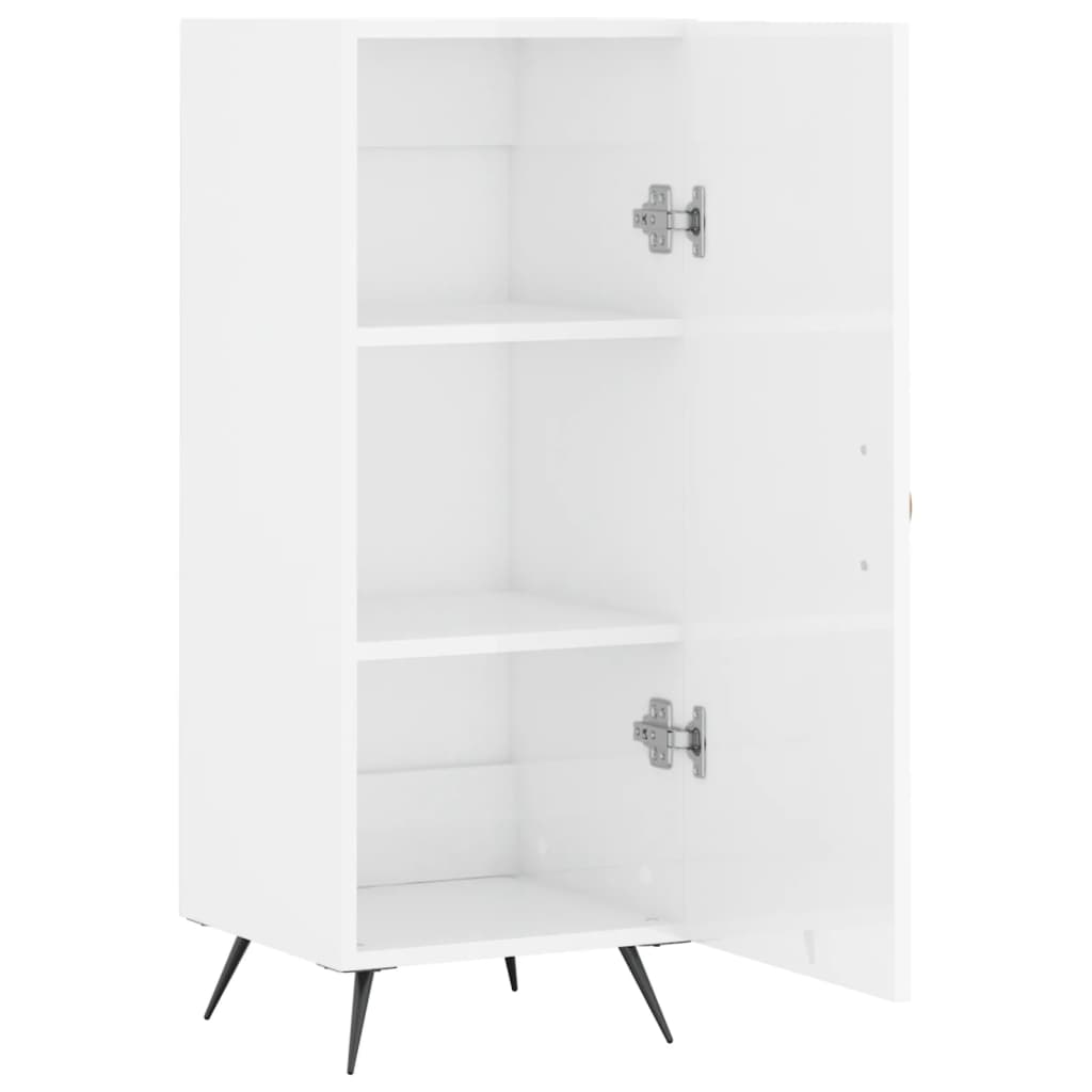 Buffet Blanc brillant 34,5x34x90 cm Bois d'ingénierie - XIOS