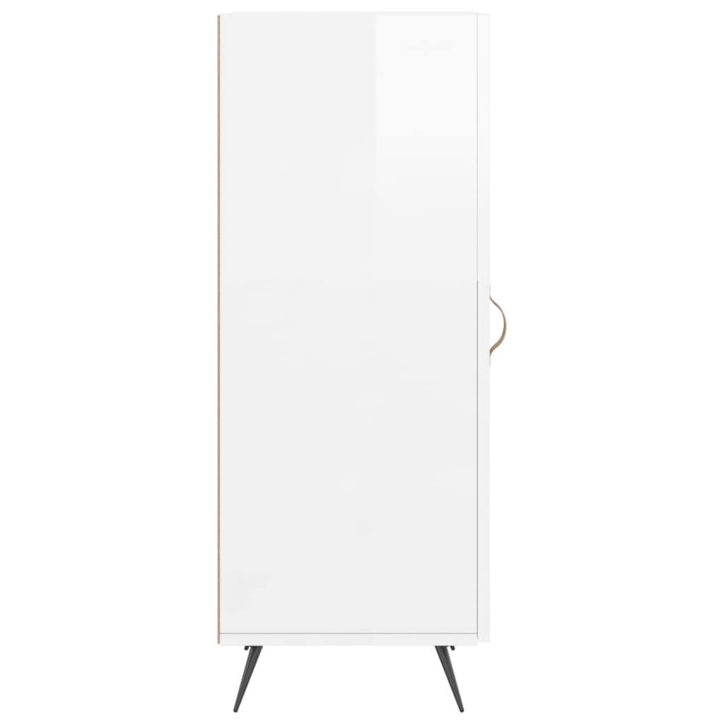 Buffet Blanc brillant 34,5x34x90 cm Bois d'ingénierie - XIOS