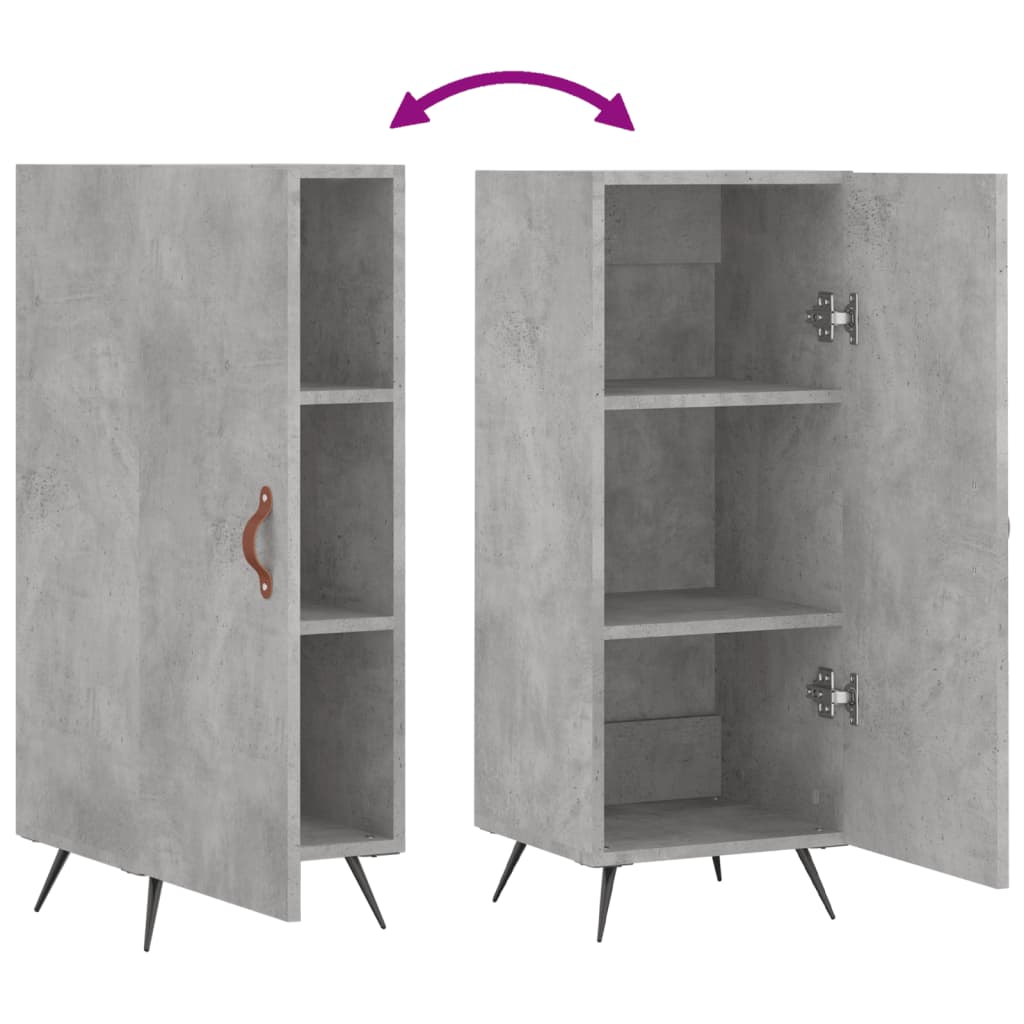 Buffet Gris béton 34,5x34x90 cm Bois d'ingénierie - XIOS