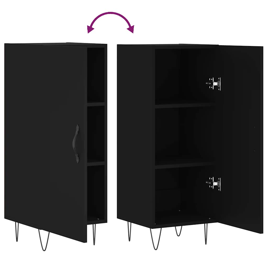 Buffet Noir 34,5x34x90 cm Bois d'ingénierie - XIOS