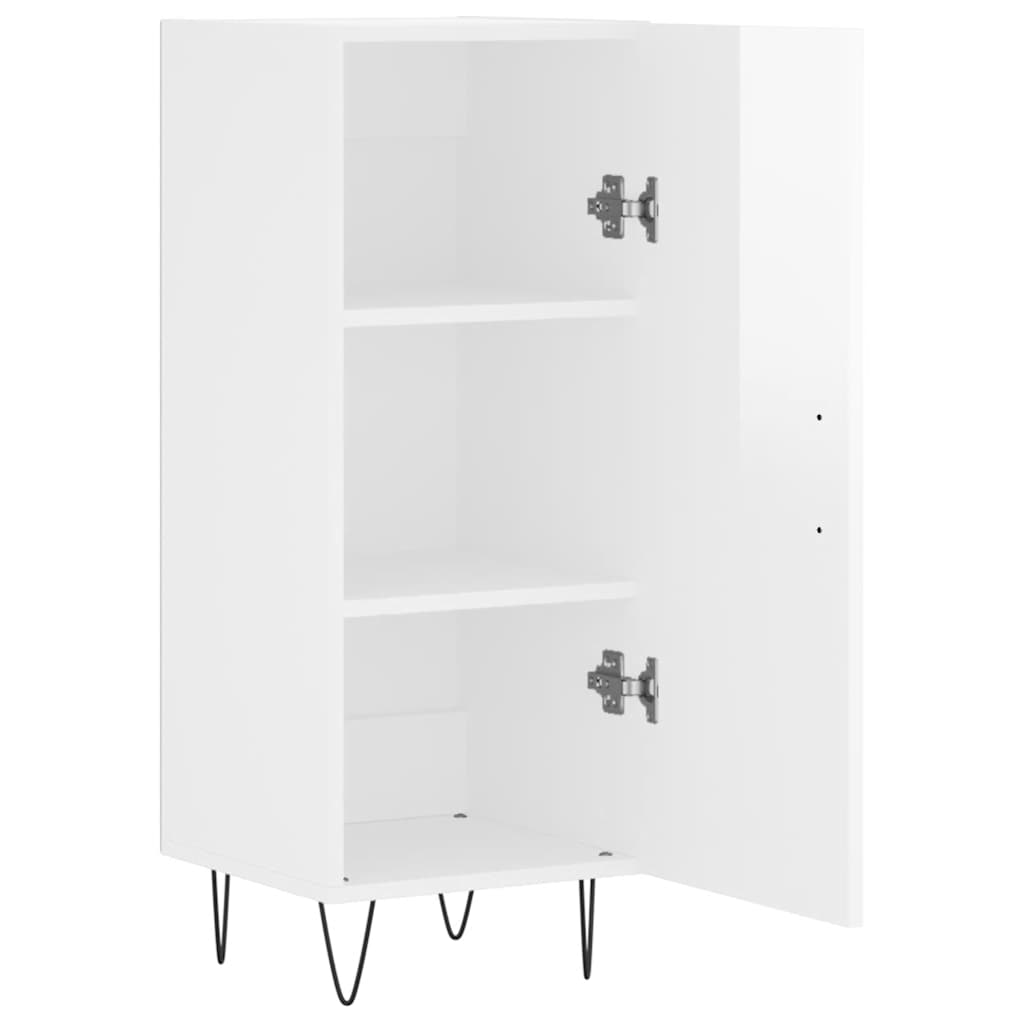 Buffet Blanc brillant 34,5x34x90 cm Bois d'ingénierie - XIOS