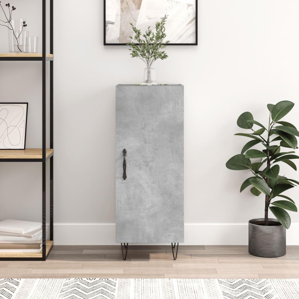 Buffet Gris béton 34,5x34x90 cm Bois d'ingénierie - XIOS