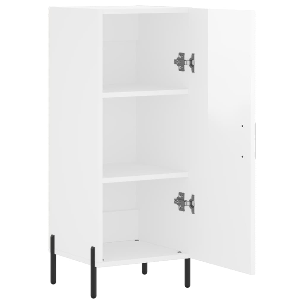 Buffet Blanc brillant 34,5x34x90 cm Bois d'ingénierie - XIOS