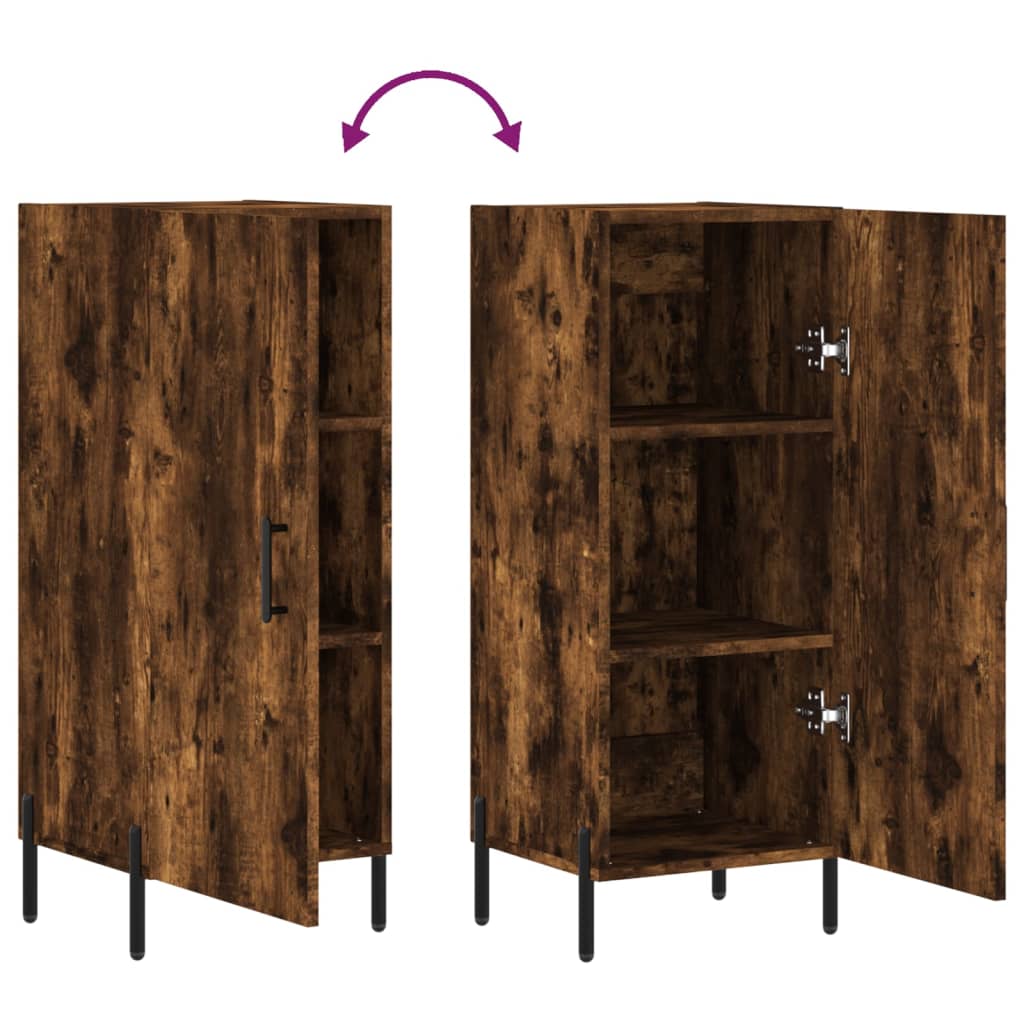 Buffet Chêne fumé 34,5x34x90 cm Bois d'ingénierie - XIOS