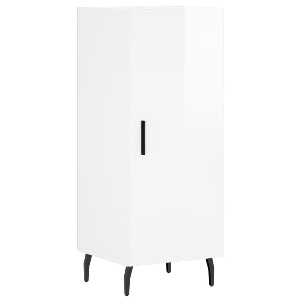 Buffet Blanc brillant 34,5x34x90 cm Bois d'ingénierie - XIOS