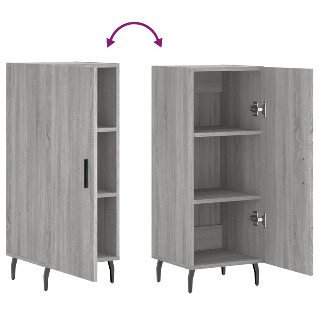 Buffet Sonoma gris 34,5x34x90 cm Bois d'ingénierie - XIOS