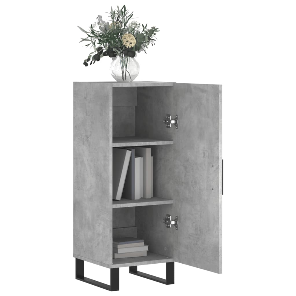 Buffet Gris béton 34,5x34x90 cm Bois d'ingénierie - XIOS
