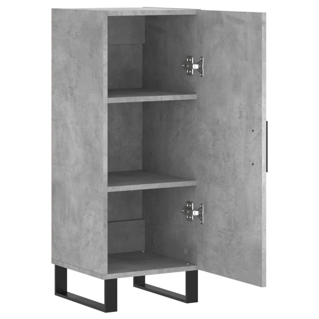 Buffet Gris béton 34,5x34x90 cm Bois d'ingénierie - XIOS