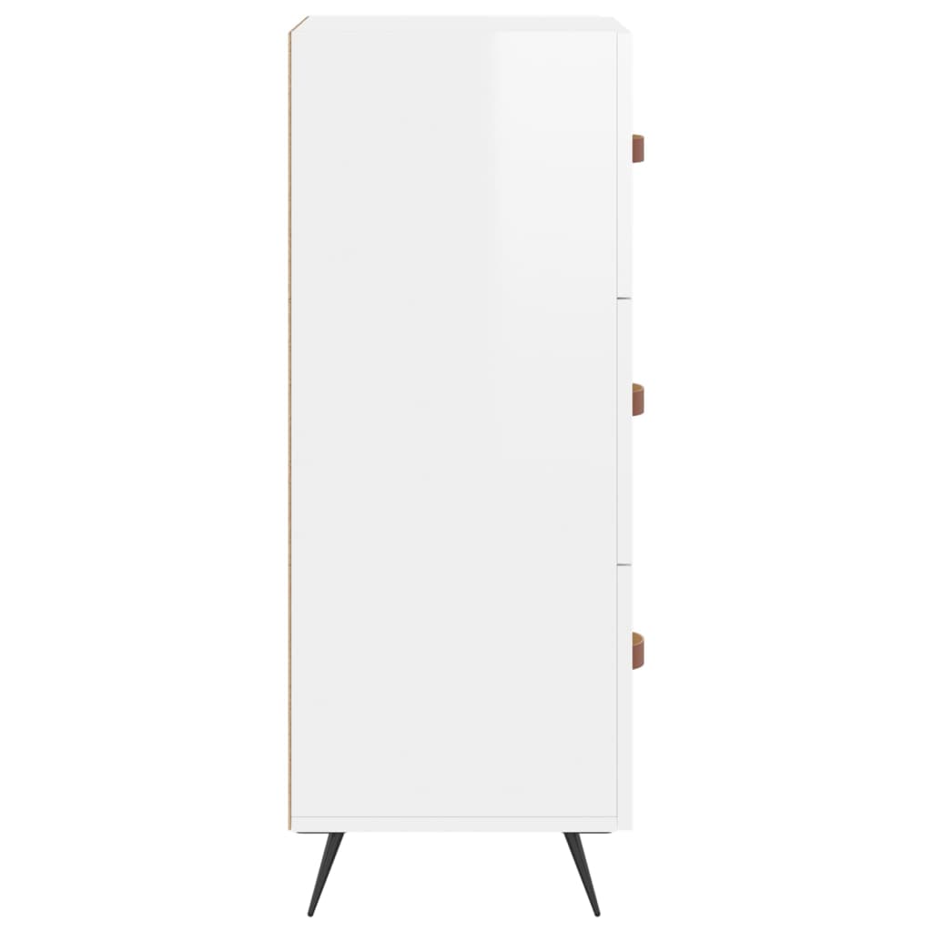 Buffet Blanc brillant 34,5x34x90 cm Bois d'ingénierie - XIOS