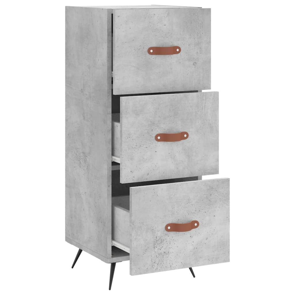 Buffet Gris béton 34,5x34x90 cm Bois d'ingénierie - XIOS