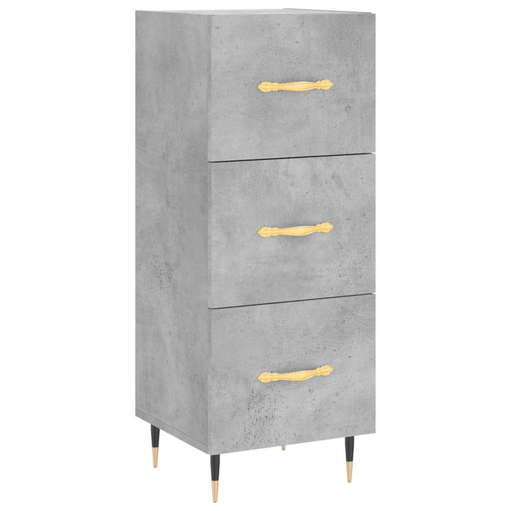 Buffet Gris béton 34,5x34x90 cm Bois d'ingénierie - XIOS