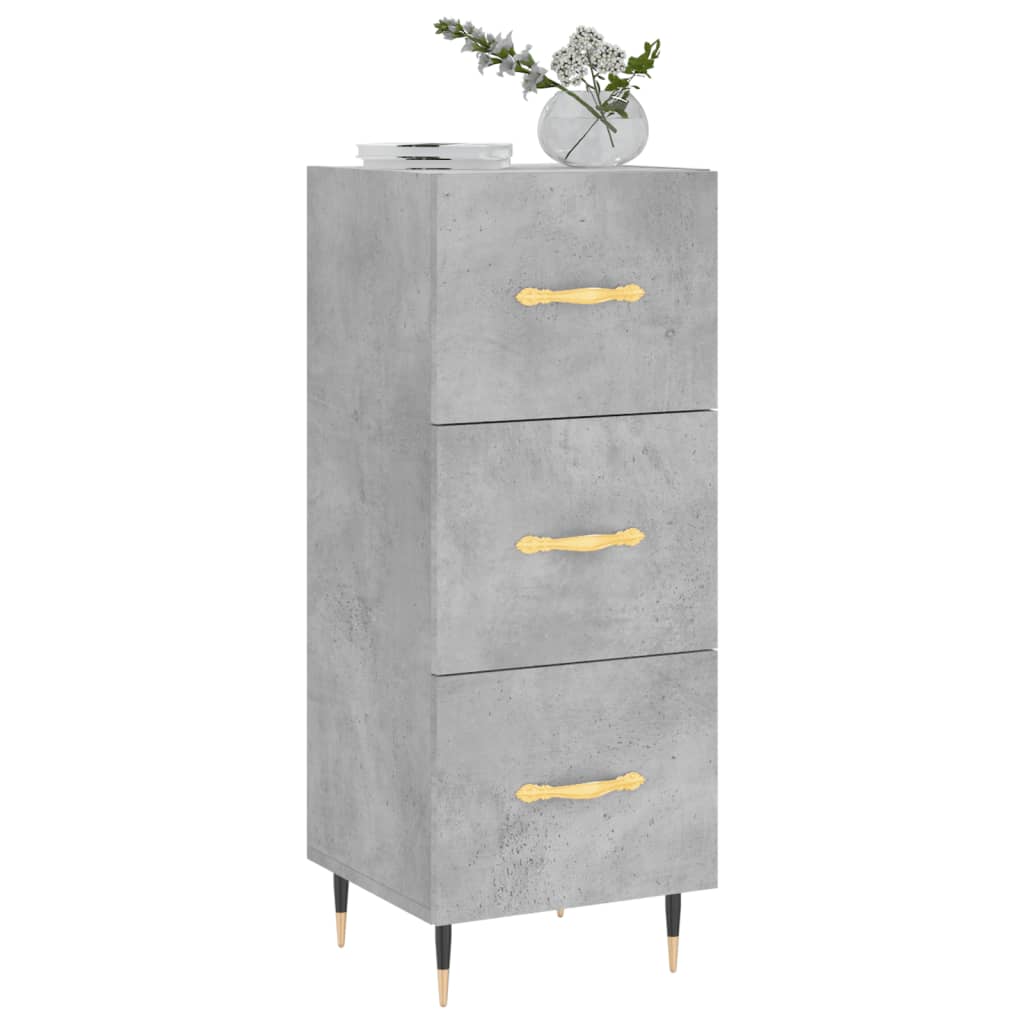 Buffet Gris béton 34,5x34x90 cm Bois d'ingénierie - XIOS