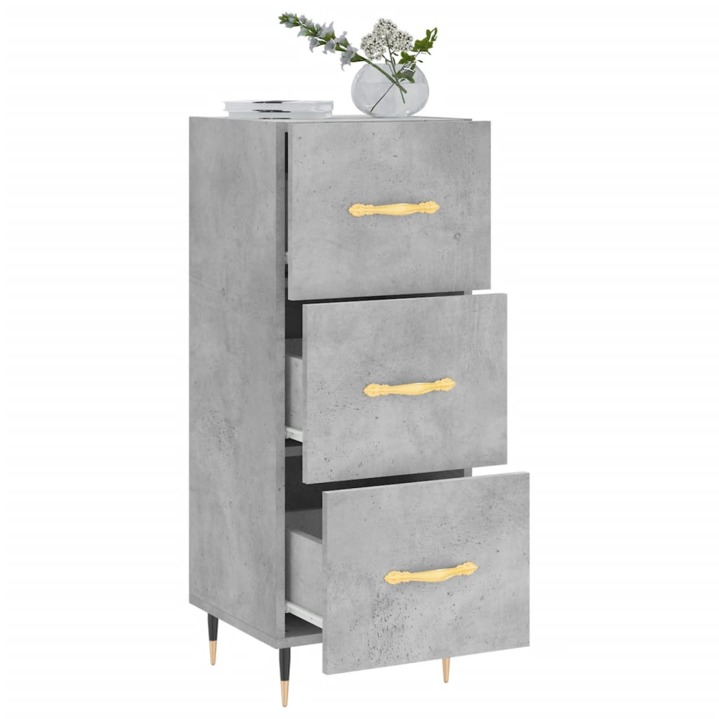 Buffet Gris béton 34,5x34x90 cm Bois d'ingénierie - XIOS