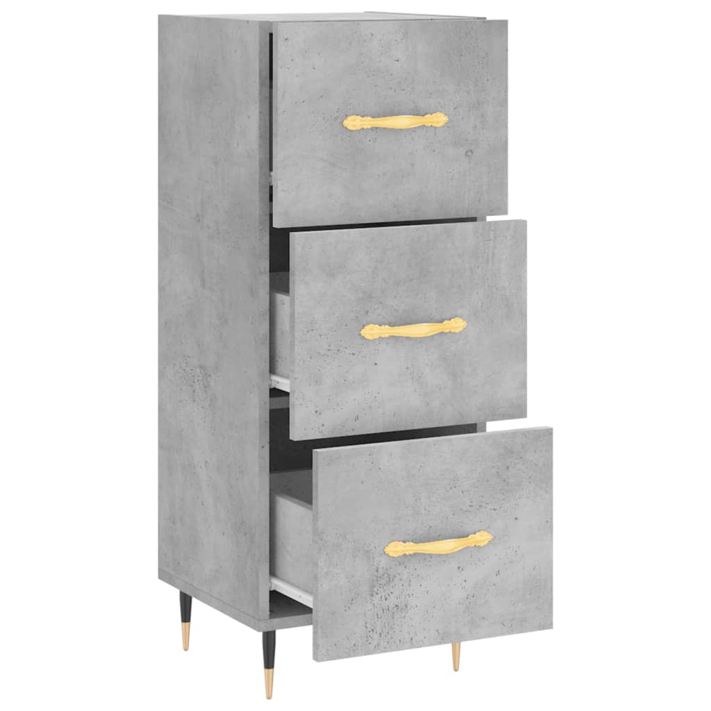 Buffet Gris béton 34,5x34x90 cm Bois d'ingénierie - XIOS