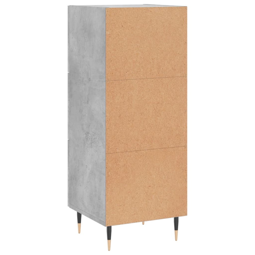 Buffet Gris béton 34,5x34x90 cm Bois d'ingénierie - XIOS