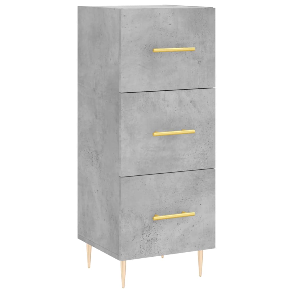 Buffet Gris béton 34,5x34x90 cm Bois d'ingénierie - XIOS