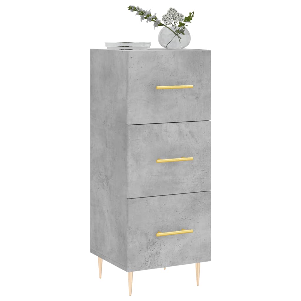 Buffet Gris béton 34,5x34x90 cm Bois d'ingénierie - XIOS