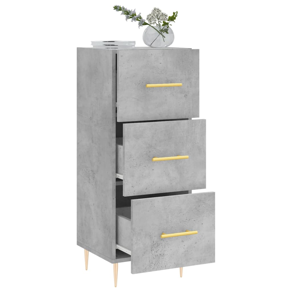 Buffet Gris béton 34,5x34x90 cm Bois d'ingénierie - XIOS