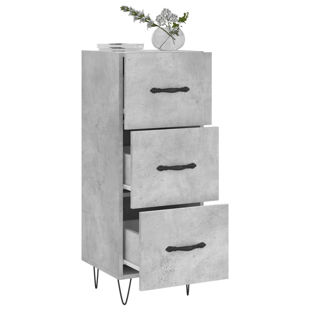 Buffet Gris béton 34,5x34x90 cm Bois d'ingénierie - XIOS