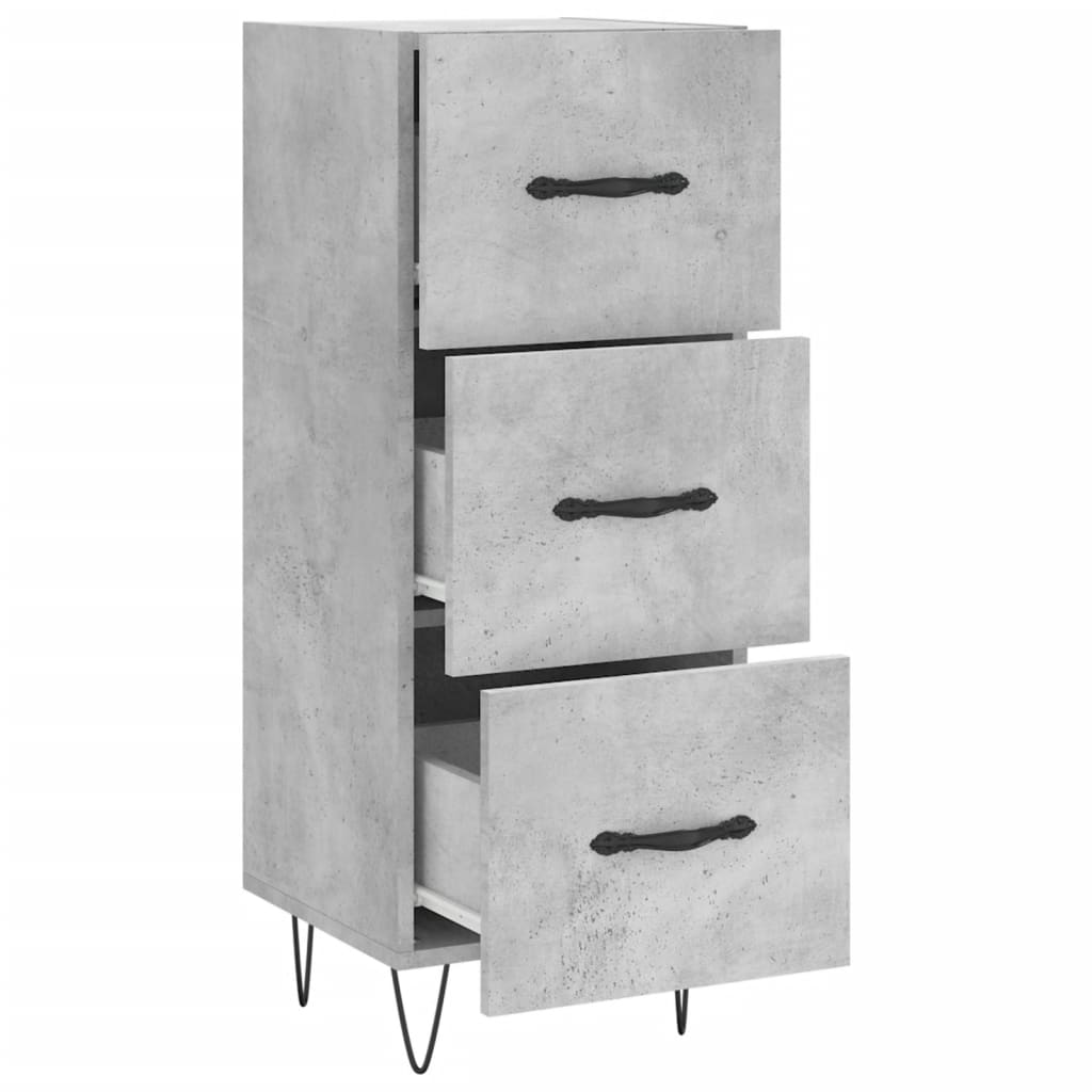Buffet Gris béton 34,5x34x90 cm Bois d'ingénierie - XIOS