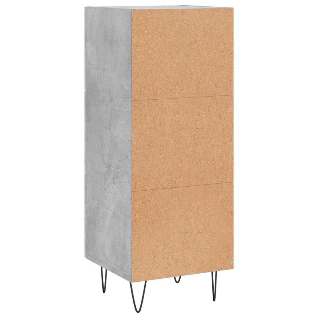 Buffet Gris béton 34,5x34x90 cm Bois d'ingénierie - XIOS