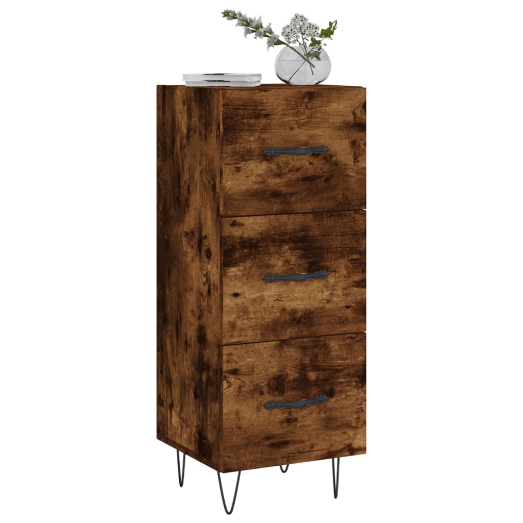 Buffet Chêne fumé 34,5x34x90 cm Bois d'ingénierie - XIOS