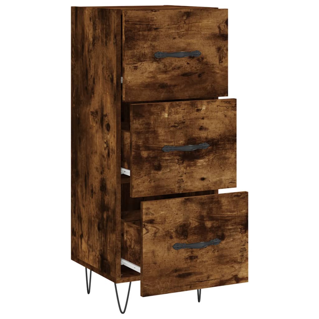 Buffet Chêne fumé 34,5x34x90 cm Bois d'ingénierie - XIOS