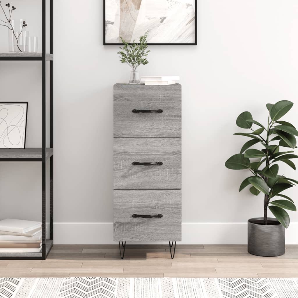 Buffet Sonoma gris 34,5x34x90 cm Bois d'ingénierie - XIOS