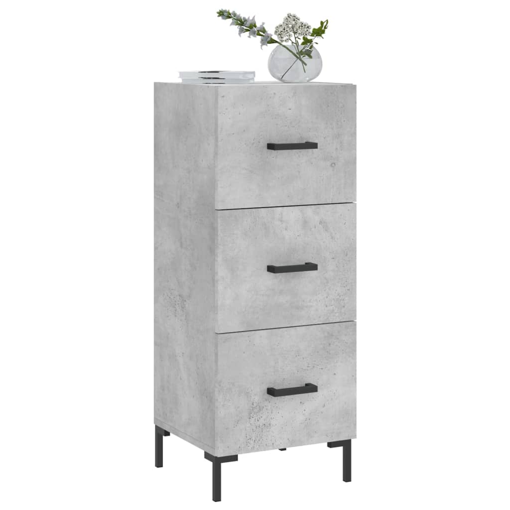 Buffet Gris béton 34,5x34x90 cm Bois d'ingénierie - XIOS
