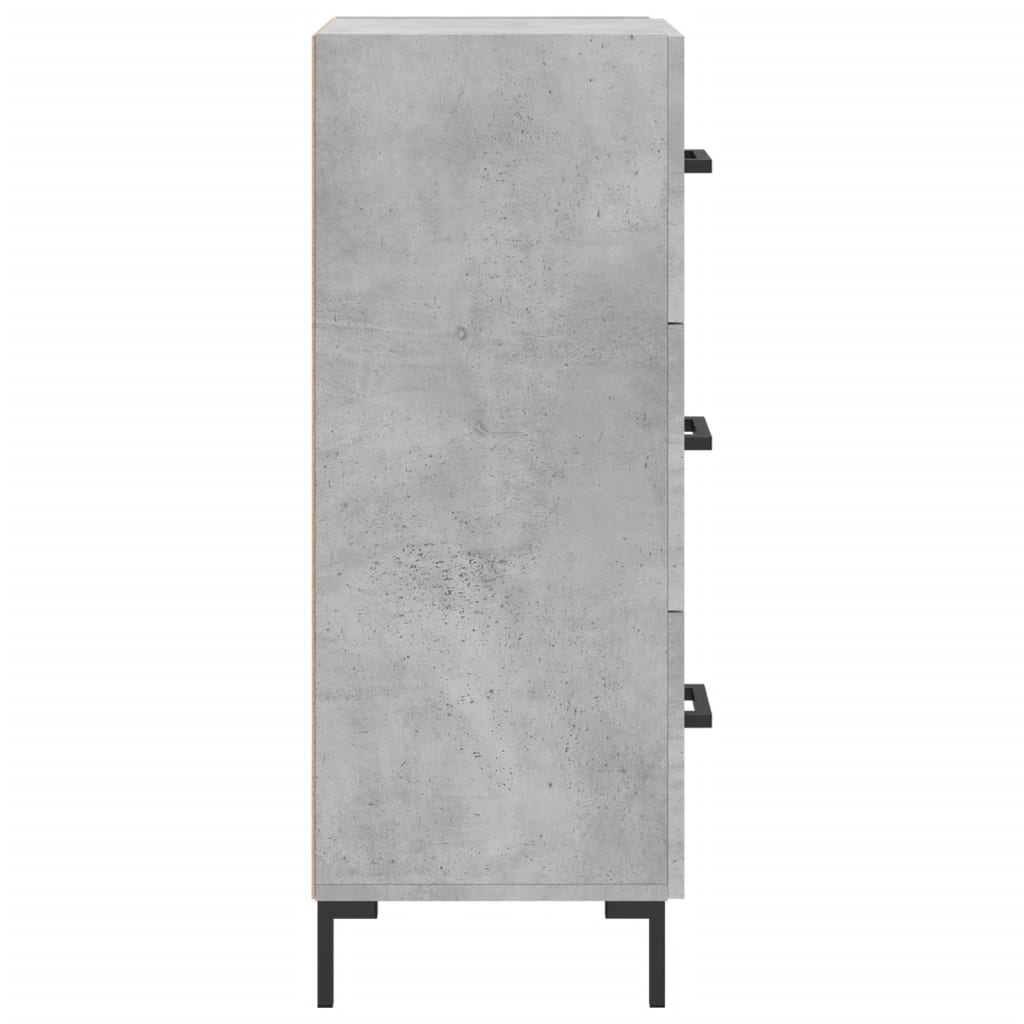Buffet Gris béton 34,5x34x90 cm Bois d'ingénierie - XIOS