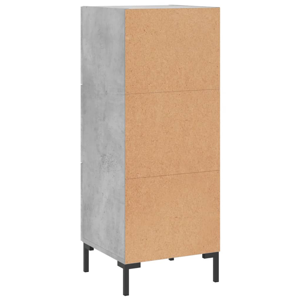 Buffet Gris béton 34,5x34x90 cm Bois d'ingénierie - XIOS